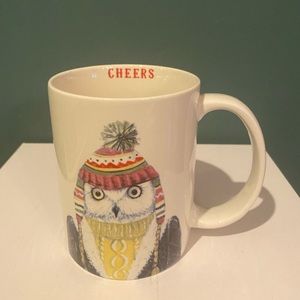 Lori Siebert “CHEERS” Lori Siebert cup mug Owl Knit Sweater Hat Owl mug